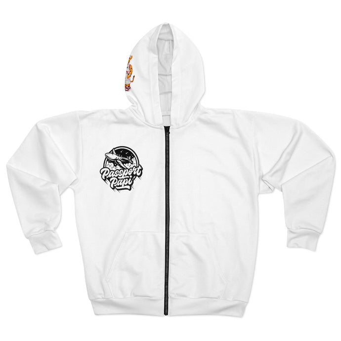 Passport Papi OG (AOP Unisex Zip Hoodie) - Passport Papi Duty Free Shop 