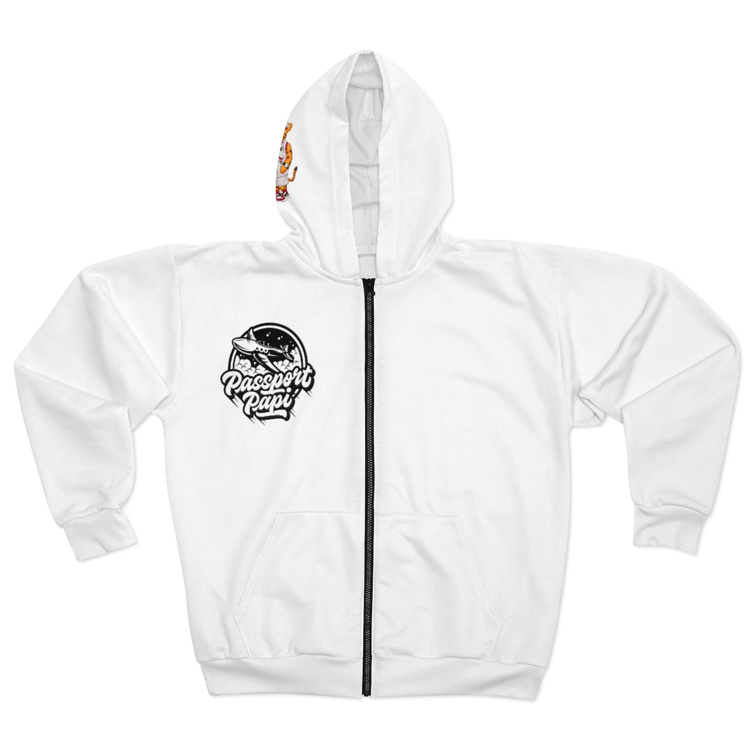 Passport Papi OG (AOP Unisex Zip Hoodie) - Passport Papi Duty Free Shop 