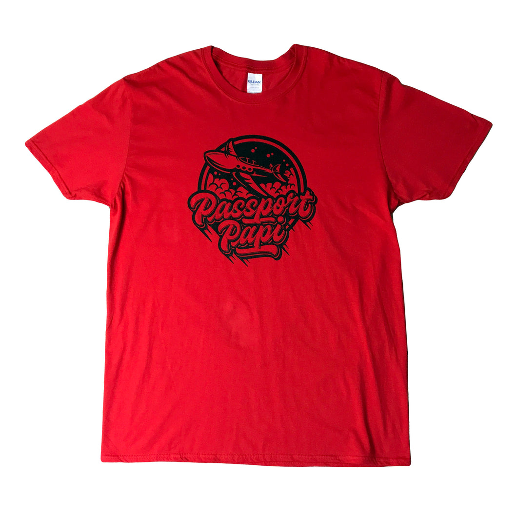 OG Logo Tee in Red - Passport Papi Duty Free Shop 