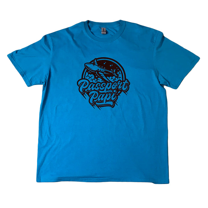 OG Logo Tee in Blue - Passport Papi Duty Free Shop 